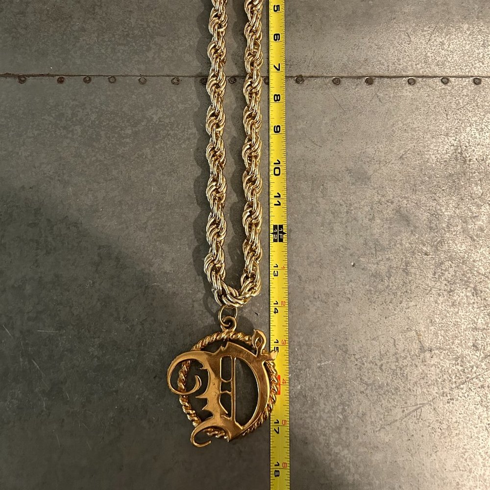 Dsquared2 Gold Rope Chain Necklace - Picture 5 of 7